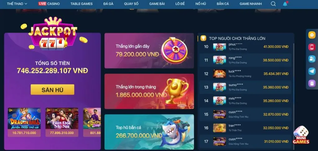 Trò chơi Nổ Hũ Tài Lộc Rồng kuwin2 app